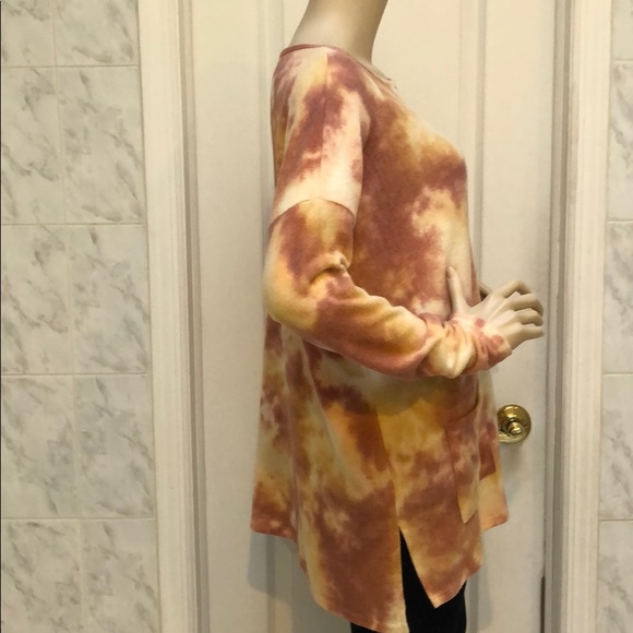 RUST TIE DYE TUNIC TOP - Picture 7 of 8